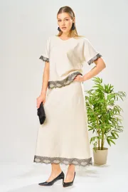 Костюм Ava fashion арт. М-196 молочный-шампанское