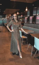 Sukienka Amori 9375 xaki 164