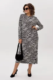 Dress Anelli Laurel #1755 Cherno-beloe kino