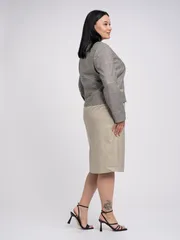 Żakiet FASHION CENTRE #Psh-3606/Bezhevaya kletka