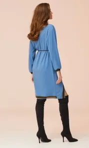 Sukienki Faufilure #S1402 goluboj