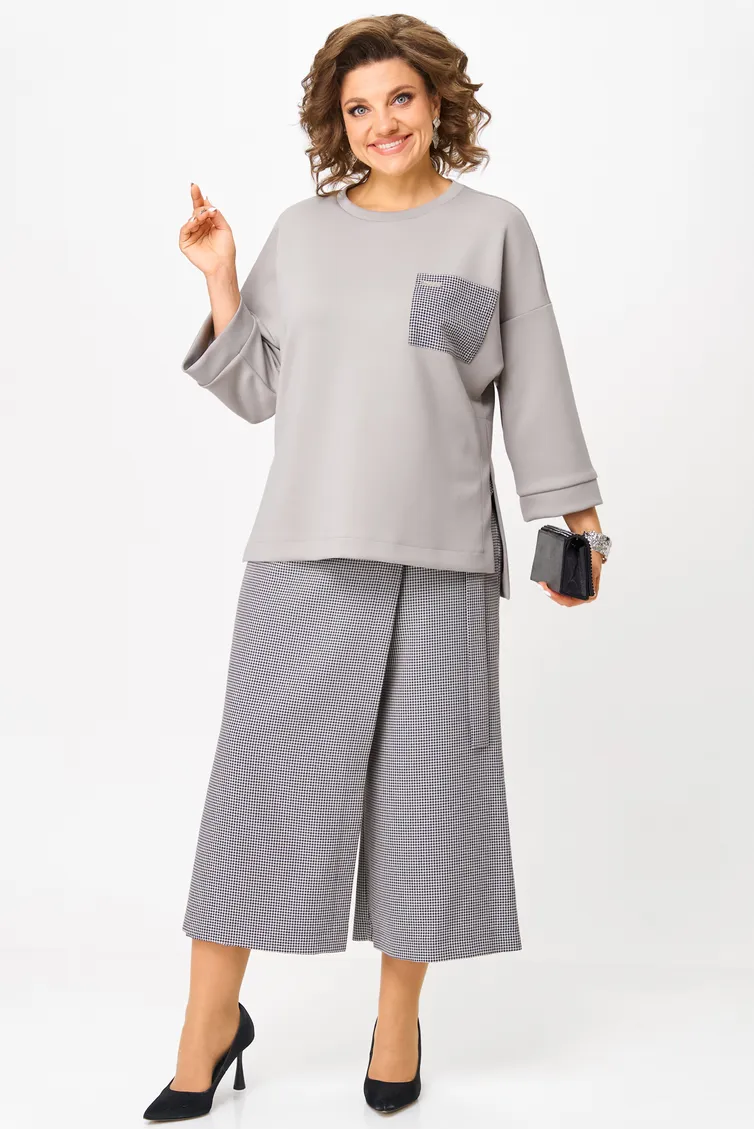 Костюм Michel Chic арт. 1362/2 серый, клетка