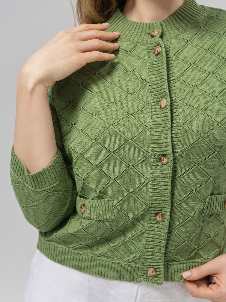 Жакет Romgil арт. РВ0162-ХЛ4 зеленая оливка