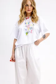 T-Shirt Pirs #6831 belyj s printom «alfavit»