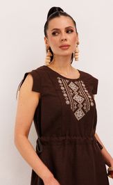 Sukienka Galean Style 894.2 korichnevyj