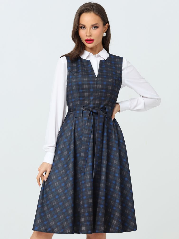 Платье DS Trend арт. С-0255 (Деловой квартал, нью клетка)