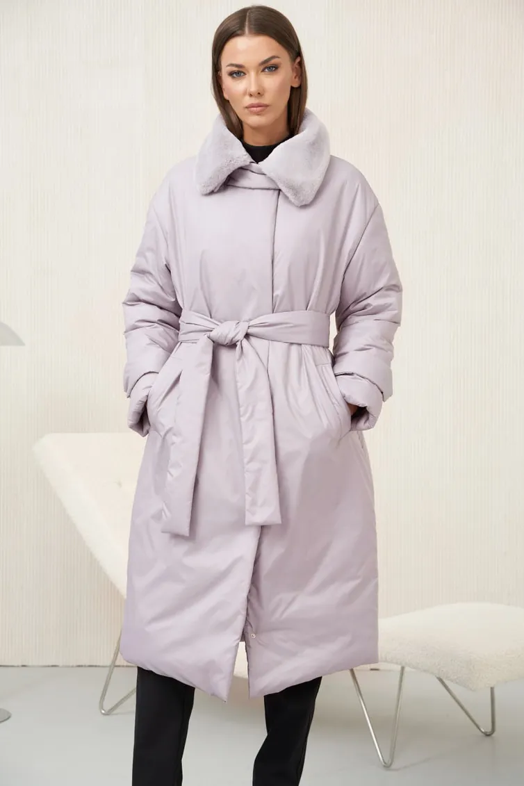 Coat Fantazia Mod #4593 serebr.-roz