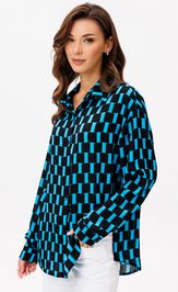 Blouse VIZAVI 735 cherno-goluboj