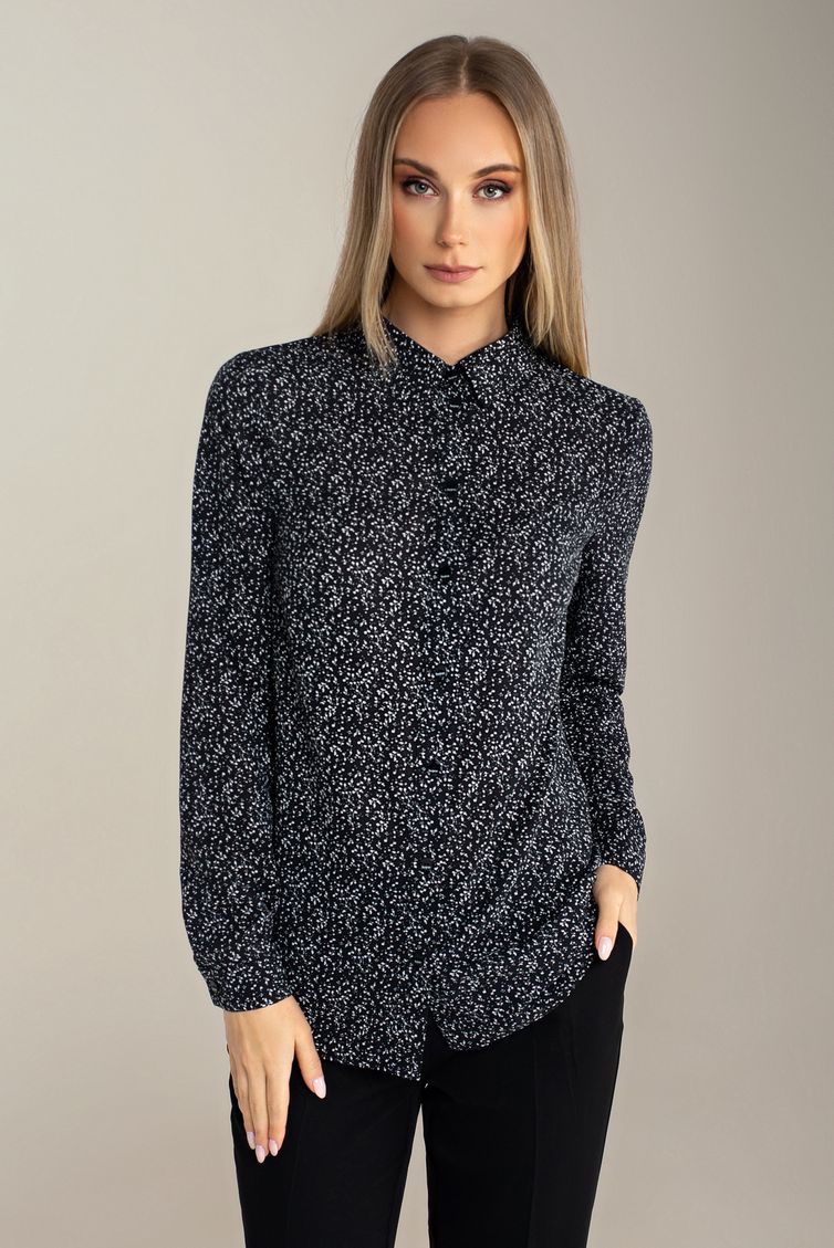 Blouse MARIKA #442 chyorn s belym