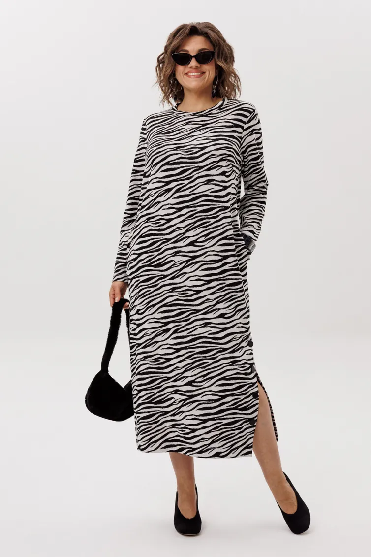 Dress Anelli Laurel #1755 Cherno-beloe kino