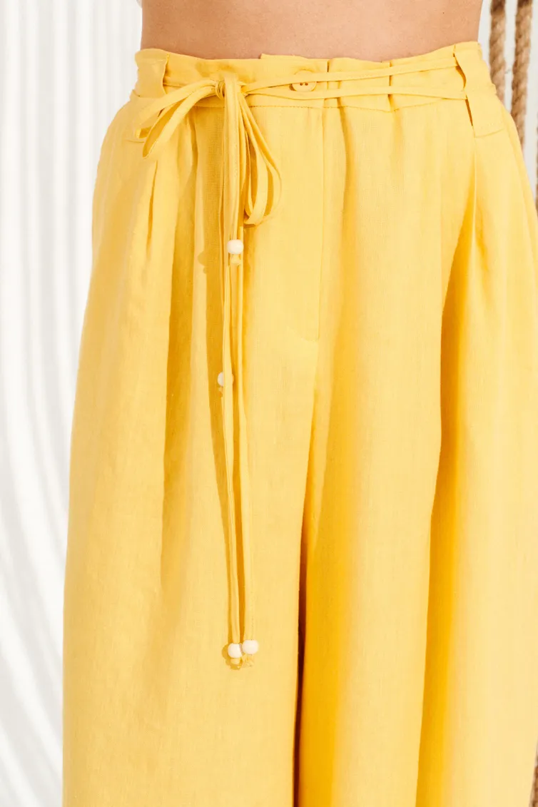 Trousers Elletto Life #12388 zheltyj