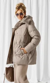 Coat Beautiful & Free 1018 seryj