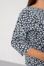 Blouse TOOK A LOOK & Angelika #TB-300 belye cvety