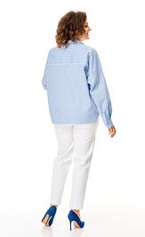 Блузка Michel Chic 798 полоска голубая