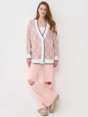 Sweter Newvay #7232-14100 roz zhemchug/bel/titanium/bel