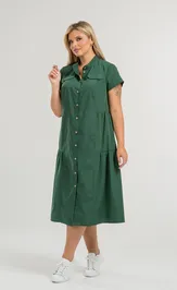 Dress NOVITA 1338 temno-zelenyj