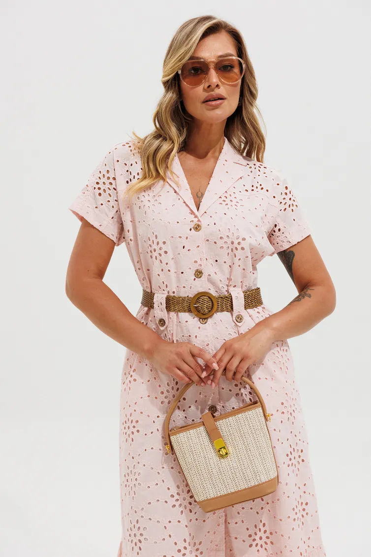 Sukienka Verita moda #N-2459.1 pudra