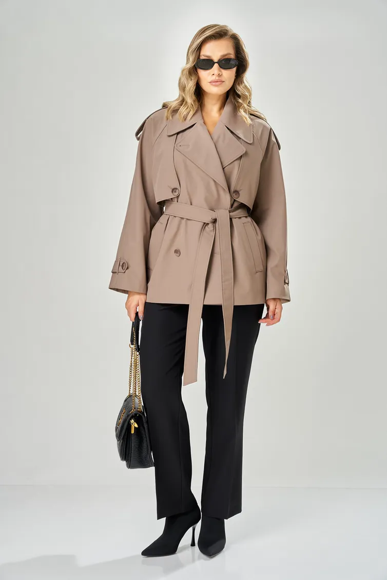 Тренч Ava fashion #M-234 mokko
