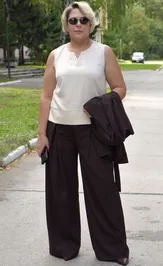 Trousers NOVITA 1481 korichnevyj