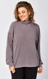 Лонгслив BegiModa 4156 фиолетовый пепел