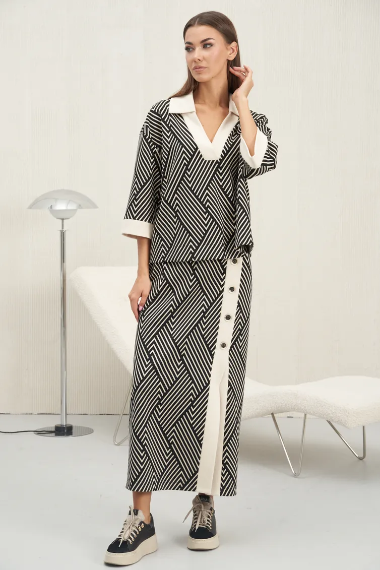 Suit Fantazia Mod #4640 chern+bezh