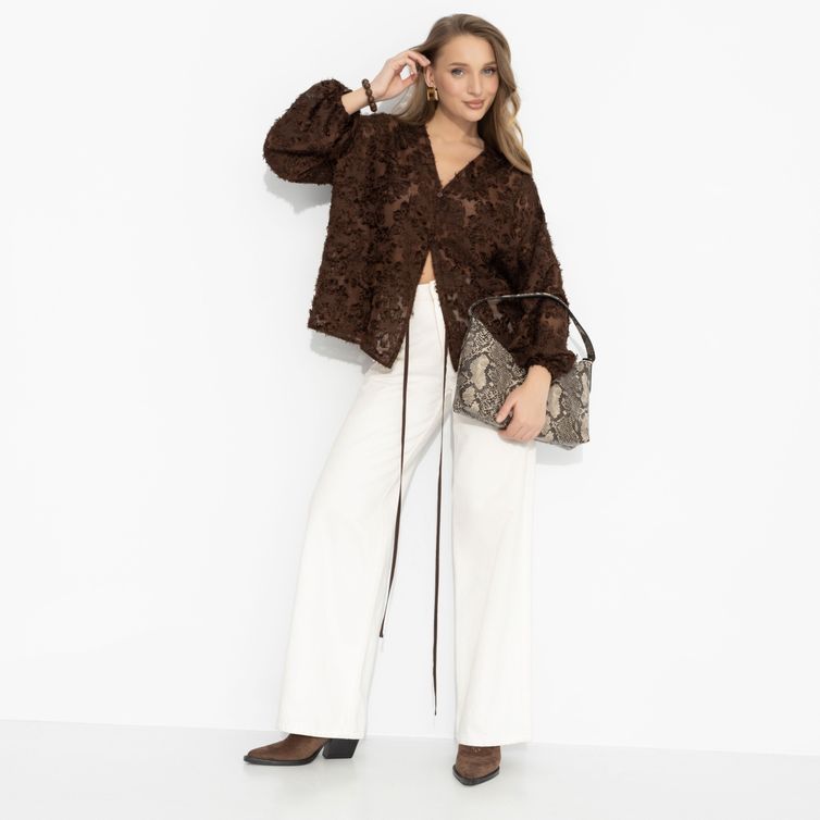 Blouse CHARUTTI #Gromche slov (shokolad)