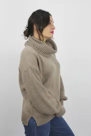 Sweter Polesie #S3710-23 4S8787-D43 bledno-korichnevyj 158