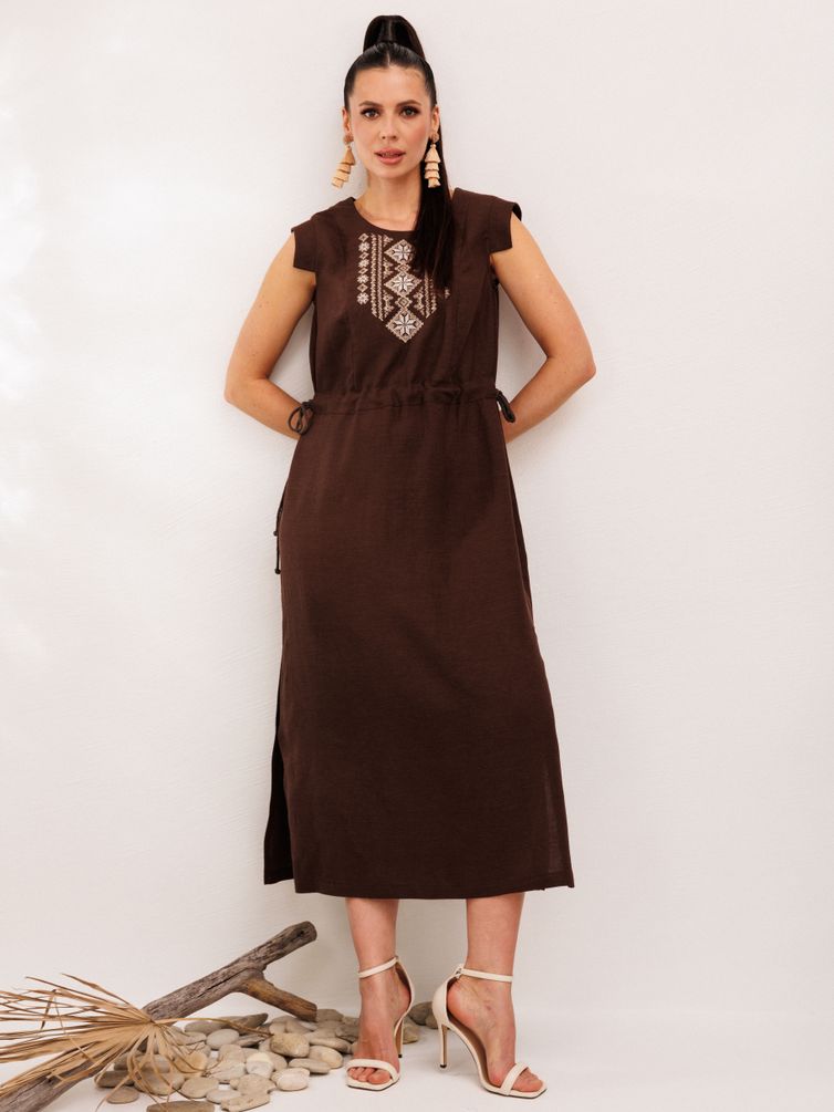 Sukienka Galean Style #894.2 korichnevyj