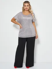 Bluzka Aquarel #0184-5a seryj