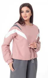 Свитшот Anelli Laurel 1018 пепельная роза