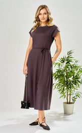 Платье Ava fashion М-199 баклажановый