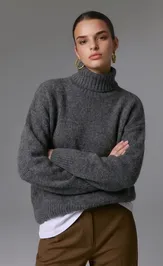 Sweter BELANGE 3504 mokryj asfalt