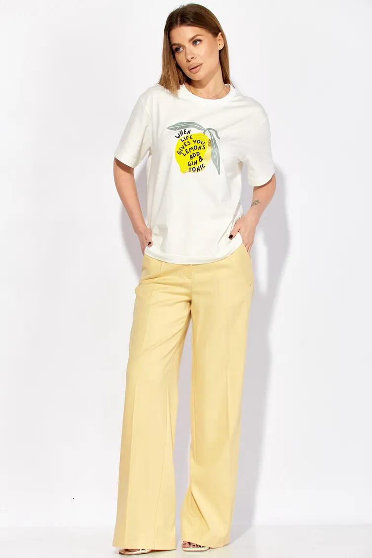 Trousers LAIKONY #L-942-2 slivochnyj