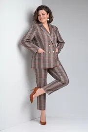 Garnitur Vilena-fashion #955 bezhevyj+kletka